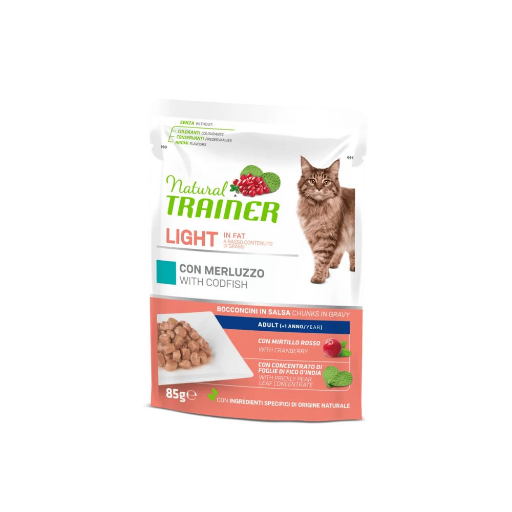 Trainer Natural Ideal Weight Merluzzo 85g Bustina Gatti Adulti