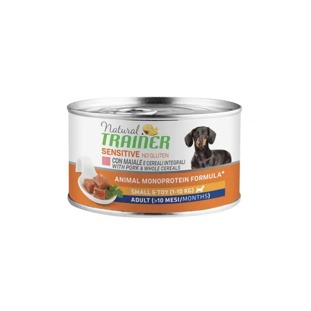 Trainer Natural Sensitive Maiale 150g Lattina Cani Small e Toy Adult - Animaliapet