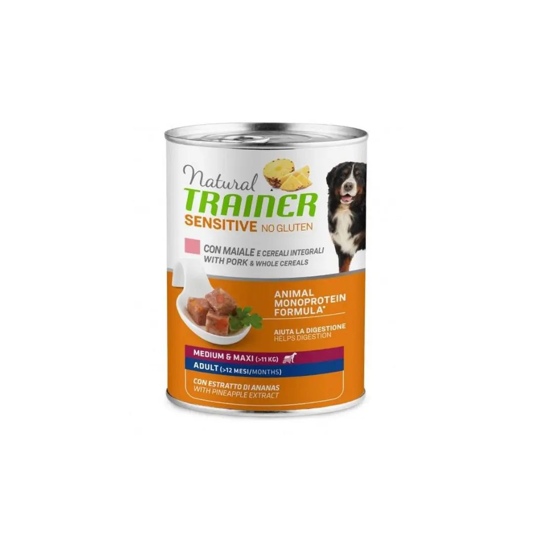 Trainer Sensitive Maiale Lattina 400g Cani Medium Maxi Adult - Animaliapet