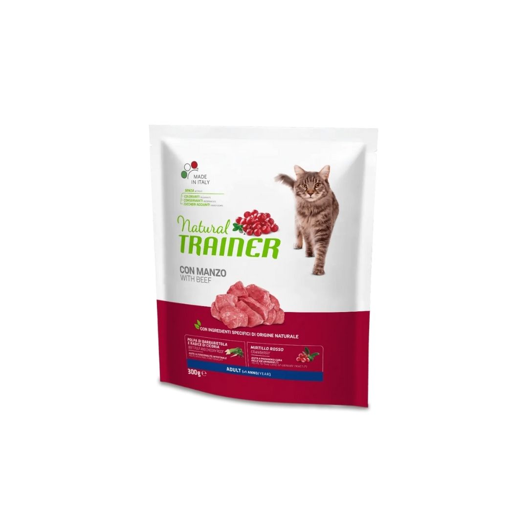 Trainer Natural Cat Manzo 300g Crocchette Gatti Adulti - Animaliapet