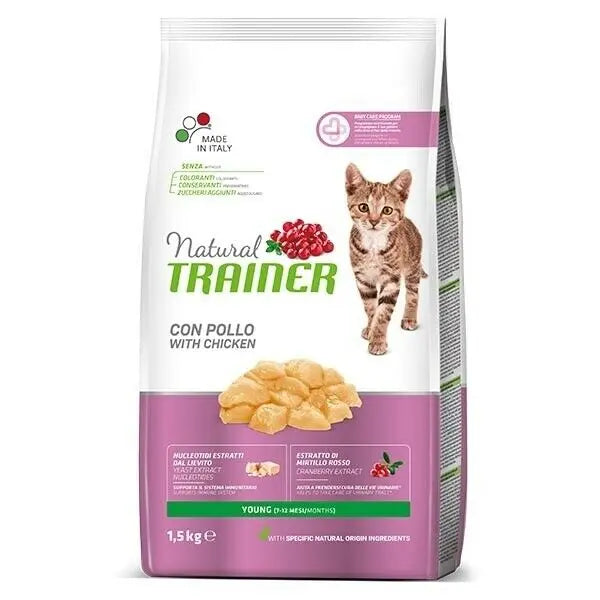 Trainer Natural Young Pollo 1.5Kg Crocchette Gatti (7-12 mesi) - Animaliapet