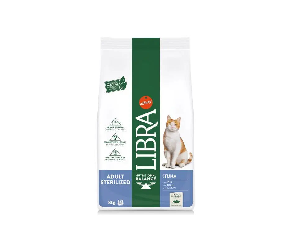 Libra Cat Sterilised Tonno 8Kg Crocchette Gatti Adulti - Animaliapet