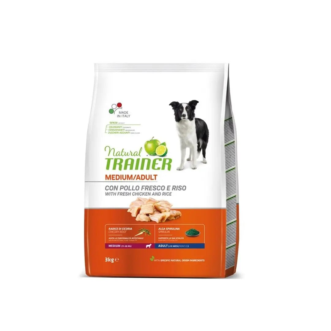 Natural Trainer Medium Adult Pollo 3Kg Crocchette CaniCrocchette CaniAnimaliapet