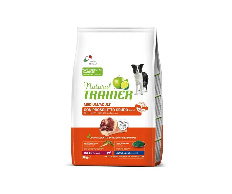 Trainer Natural Prosciutto Crudo 3Kg Crocchette Cani Medium AdultCrocchette CaniAnimaliapet