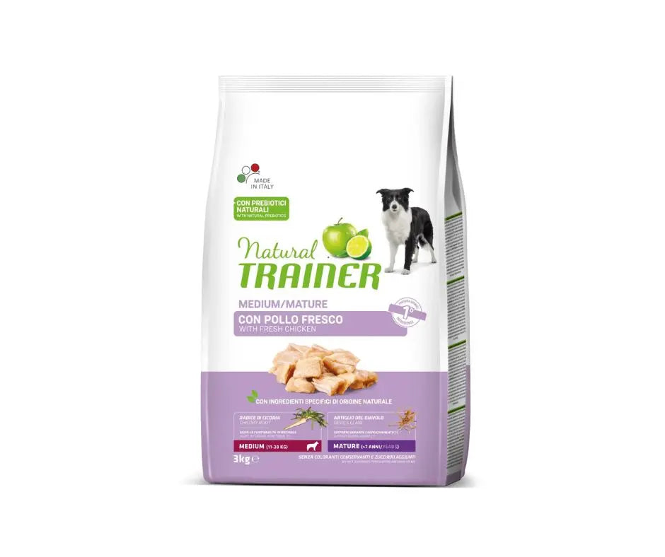 Trainer Natural Mature Pollo 3Kg Crocchette Cani Medium Adult - Animaliapet