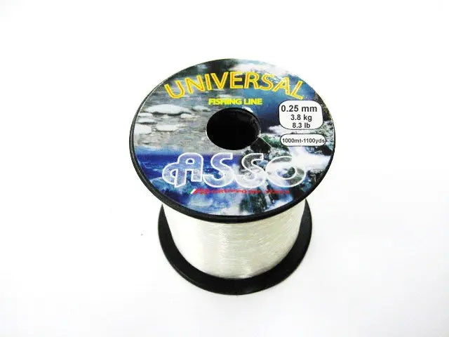 Asso Universal 0.25mm 3.8kg 1000mt Monofilo Neutro per la Pesca - Animaliapet