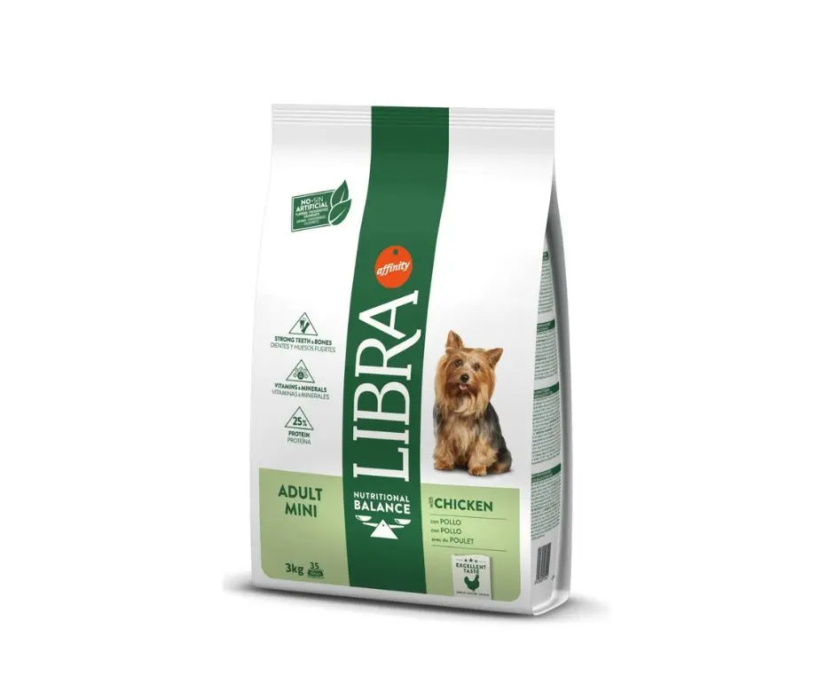 Libra Dog Mini Adult Pollo 3Kg Crocchette Cani Mini - Animaliapet