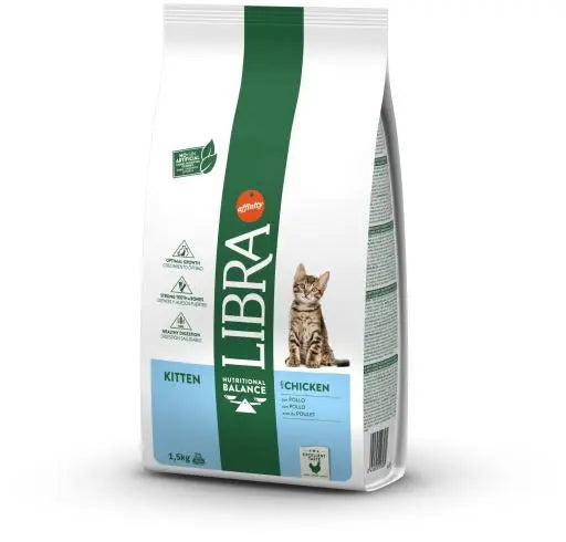 Libra Cat Kitten con Pollo Crocchette da 1.5kg Gattini - Animaliapet