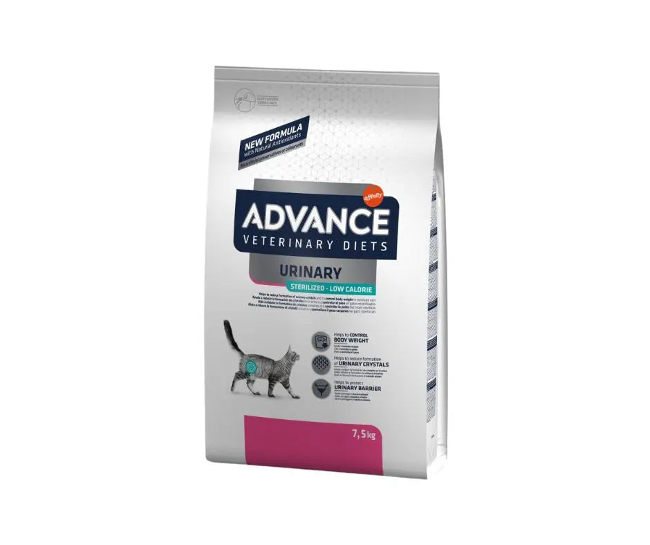 Advance Urinary Sterilized Low Calorie 7,5Kg Crocchette Gatti Adulti - Animaliapet