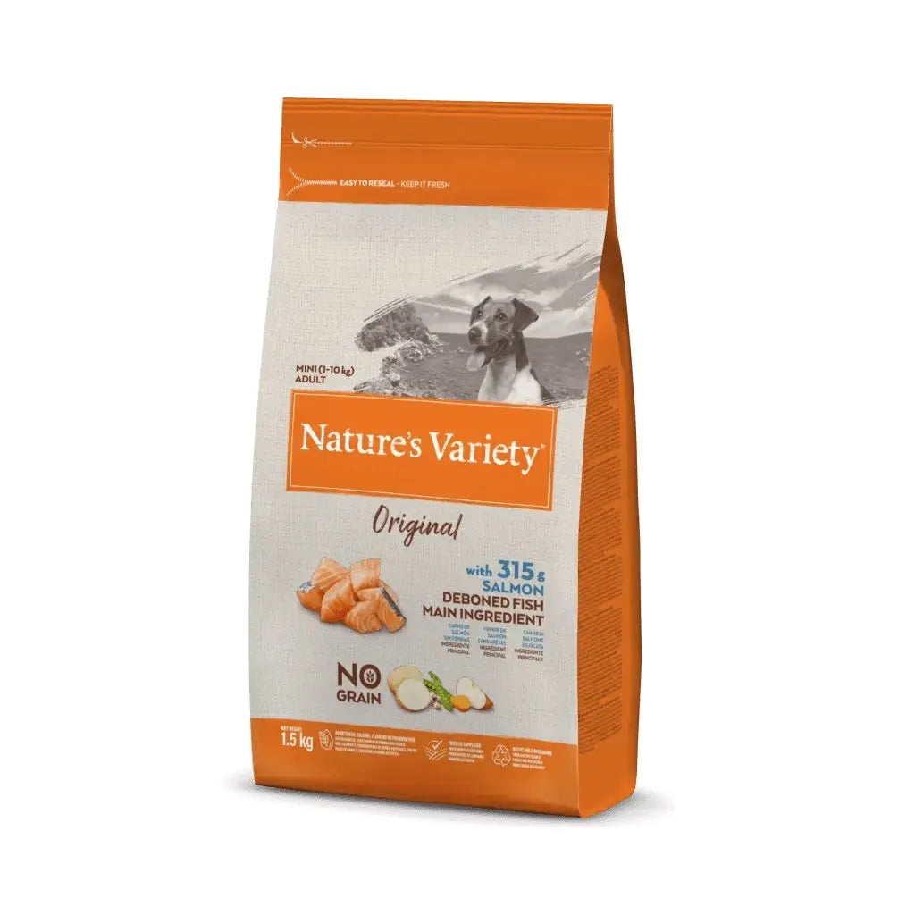 Nature's Variety Original Salmone Crocchette Cani Mini Adult 1,5Kg - Animaliapet