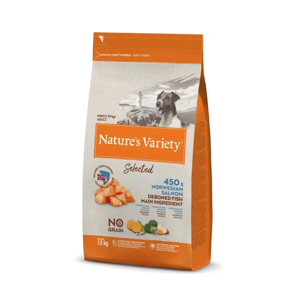 Nature's Variety Selected Salmone 1,5Kg Crocchette Cani Mini Adult - Animaliapet