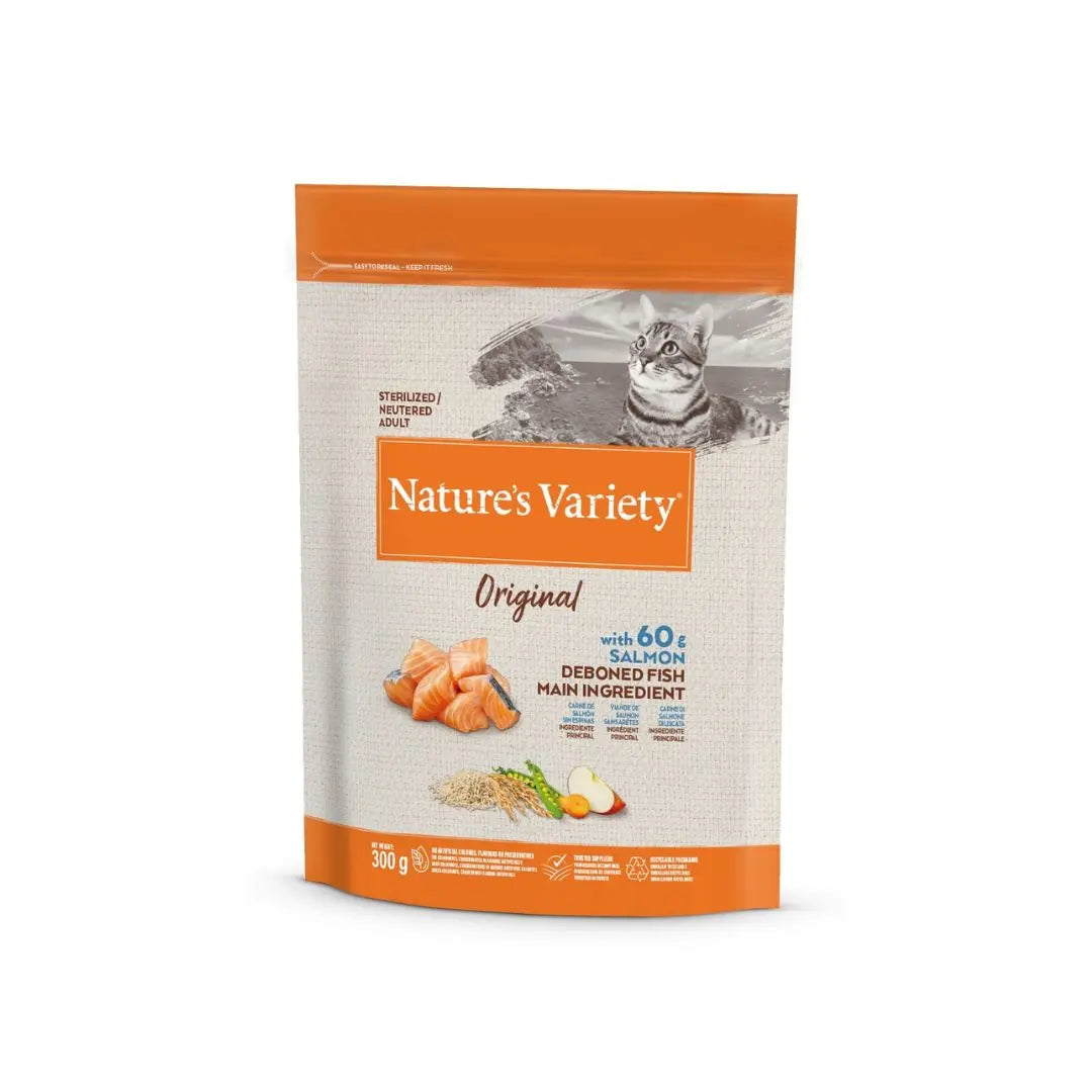 Nature's Variety Original Salmone 300gr Crocchette Gatti Stelirizzati Adult - Animaliapet