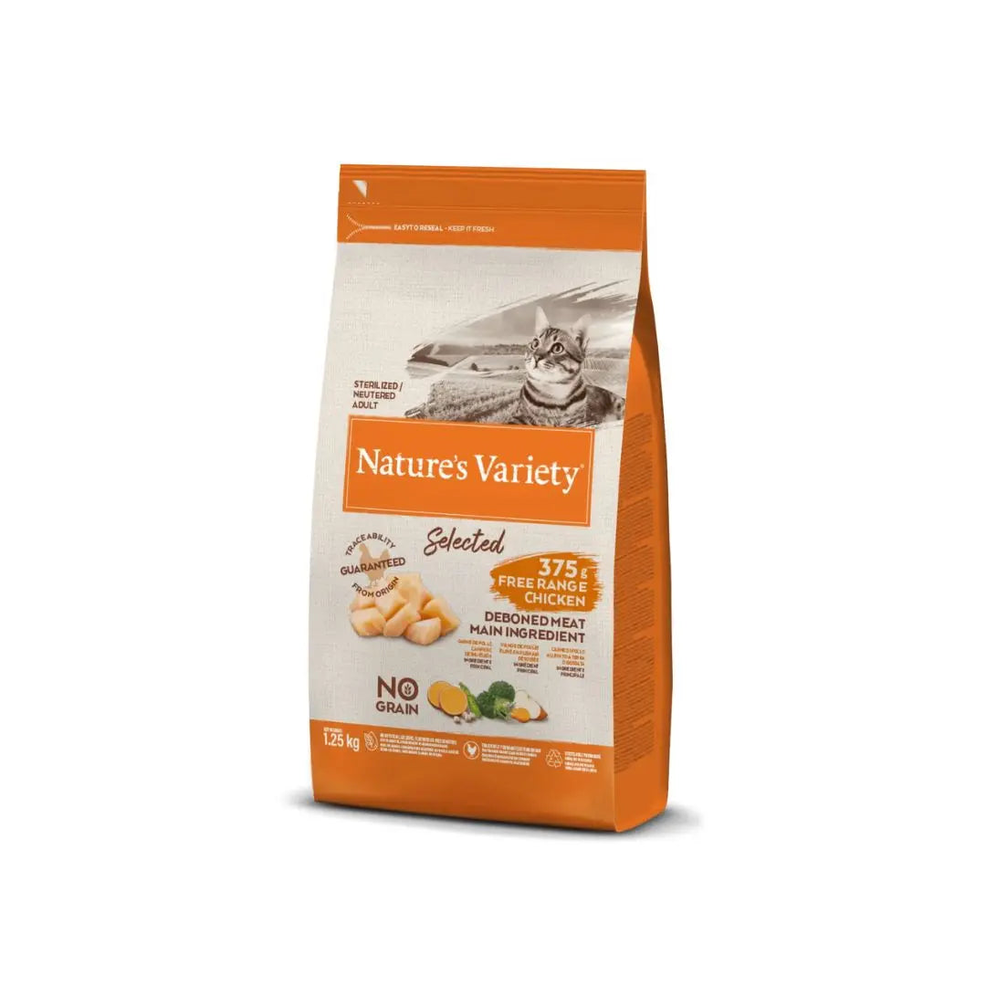 Nature's Variety Selected Pollo 1,25Kg Crocchette Gatti Adult Sterilizzati - Animaliapet