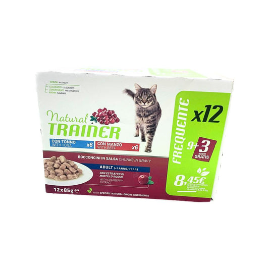 Trainer Bocconcini Tonno e Manzo Multipack 12x85g Gatti Adulti - Animaliapet