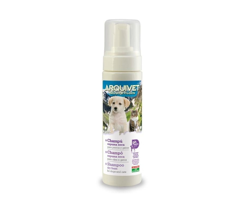 Arquivet Shampoo Schiuma a Secco per cani 200ml - Animaliapet