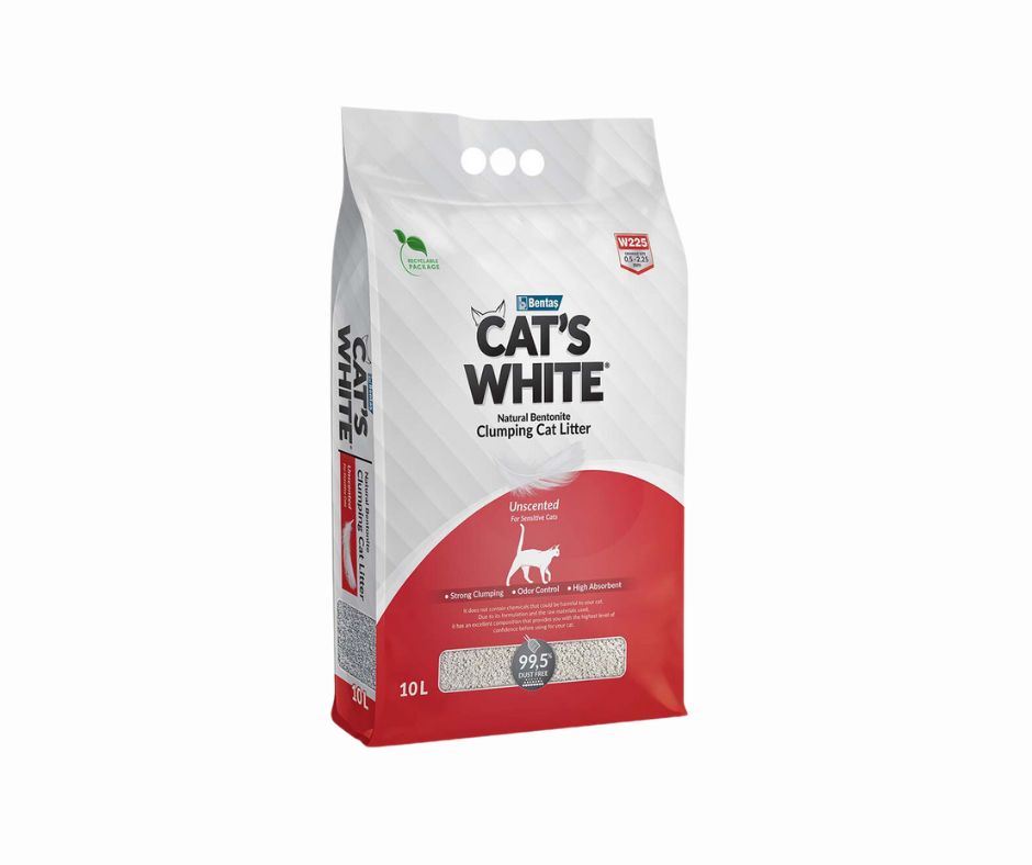 Cat's White Naturale Lettiera Agglomerante 10l Gatti e Gattini - Animaliapet