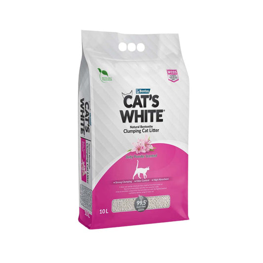 Cat's White Talco Lettiera Agglomerante 10l Gatti e Gattini