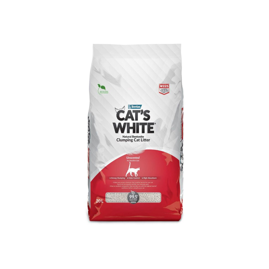 Cat's White Naturale Lettiera Agglomerante 20l Gatti e Gattini - Animaliapet