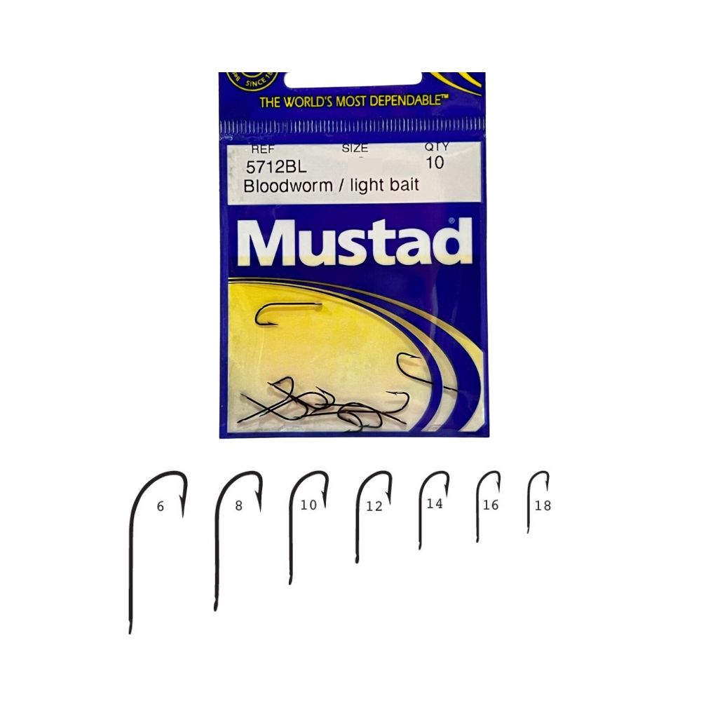 Mustad 5712BL Taglia 10 10Pezzi Ami per la Pesca