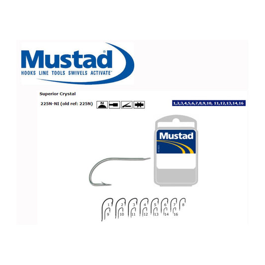 Mustad 225N Taglia 6 50Pezzi Ami per la Pesca - Animaliapet