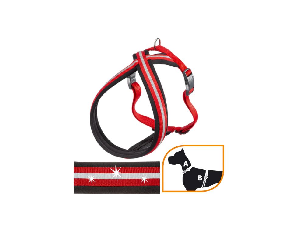 Ferplast Daytona P Cross Rosso S-M Pettorina per Cani - Animaliapet