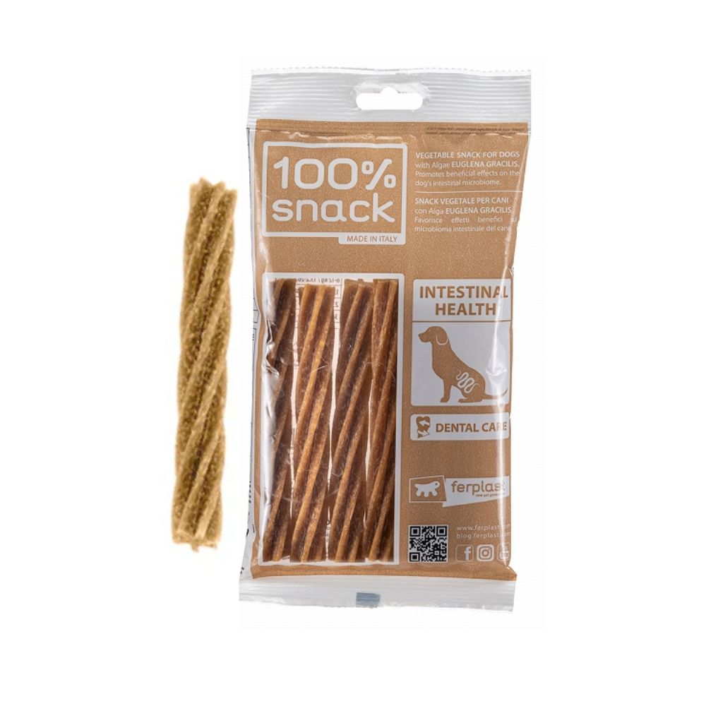 Ferplast Dental Snack 100% Vegetal FUSILLI Euglena Cani 6pz 105g