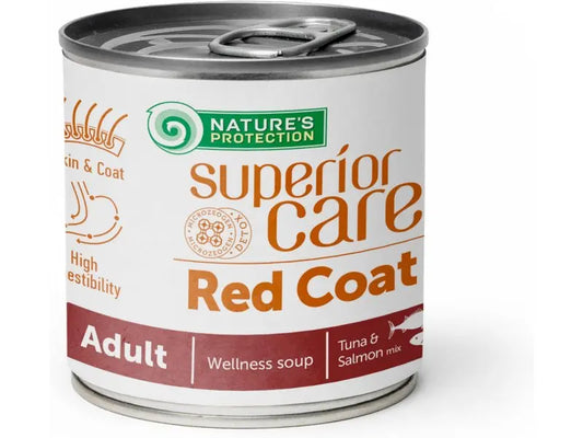 Nature's Protection Red Coat Wellness Soup Tonno e Salmone 140g Lattina Cani - Animaliapet